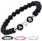 Personalisierte Pärchen Namensarmbänder Herz | Partnerarmband couple echt Edelsteine Onyx 6mm | Perlenarmband individueller Buchstaben Armband A-Z Freundschaftsarmband Partnerarmbänder Geschenk