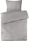 Pure Label Mako Satin Damast Streifen Bettwäsche hellgrau 135 x 200 cm mit Kissenbezug 80 x 80 cm aus 100% Baumwolle | Traumhaft weiches Mako Satin Bettwäsche Set in Uni