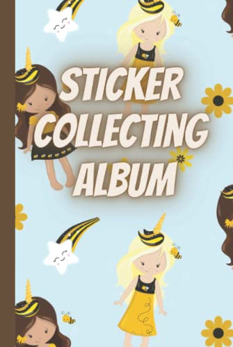 Sticker collecting album (Cute unicorn bee): Hardcover sticker album for collecting stickers|sticker books for adults blank|kids sticker activity ... books reusable|kids sticker collection album