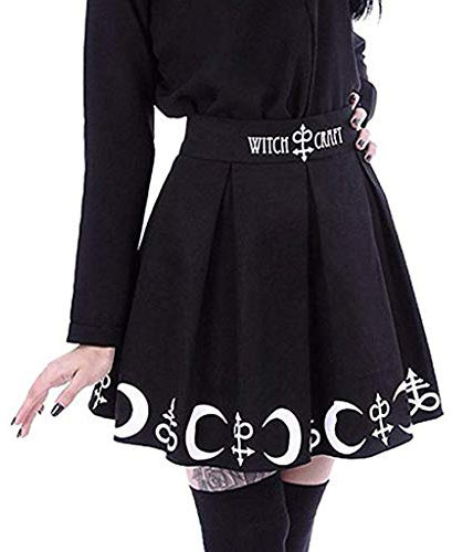Damen Harajuku Rock Japan JK Uniform Kawaii Mädchen Karo Gestreifter Rock Plaid A-Line Rock Anime Vintage Gotisch Kleid