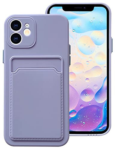 Moda Slot Per Schede Cassa Del Telefono Del Silicone Del Raccoglitore Per il iPhone XS XR XS MAX 8 7 Plus SE 2020 Per il iPhone 12 MINI 11 PRO MAX, Viola, Per iPhone 11 Pro