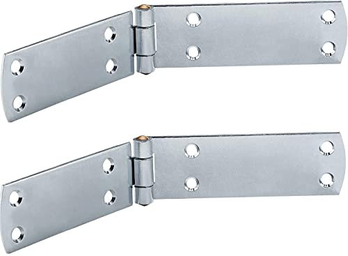 Gedotec französische Kistenbänder schwere Torbänder 2 Stück - Ladenbänder aus Stahl | 180 x 35 mm | Torband blau verzinkt | Scharnier Materialstärke 2 mm | Türscharnier Metall zum Schrauben