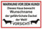 Samunshi® Aufkleber Dackel Warnung - Schild Sticker Hinweisschild Warnschild Vorsicht Hund 50 x 33cm Dackel Warnung schwarz