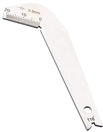 NIDONE Bit-Muster Bohrer Schablone Edelstahl Bohrer Winkelmesser 118 Grad Winkel Messwerkzeug Lehren Bohrer Bits Schleifen Messgerät