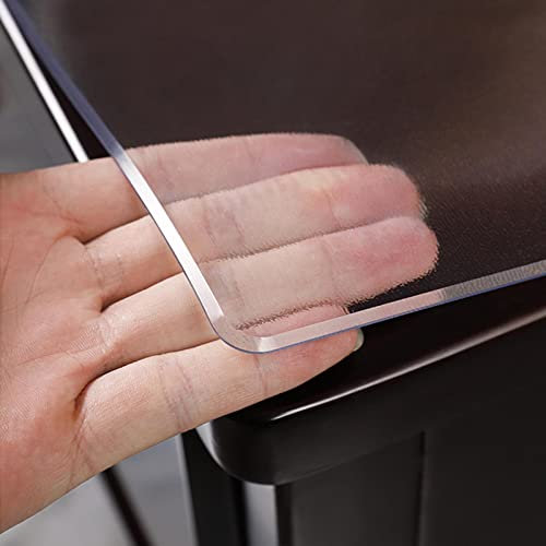 Transparente Tischdecke Schreibtischunterlage aus PVC Stärke 1,5 mm Rechteckig GrößeTransparente Tischdecke Schreibtischunterlage Größenwahl, (1.5mm,50x70cm(19.69x27.56in))
