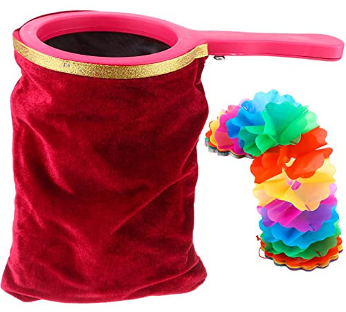 SevenMye Sac de tours de magie avec fleur de changement magique Sac à langer avec poignée torsadée pour faire apparaître les choses