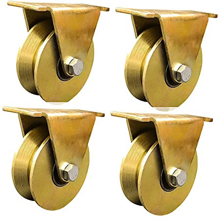 BAtlam Rillenrad – Edelstahl-Flaschenzug-Einzelrad, für Scheunentorlager, Schiebetor-Rollenräder – mit Halterung, Arbeitslast 100 kg (2,5 Zoll)
