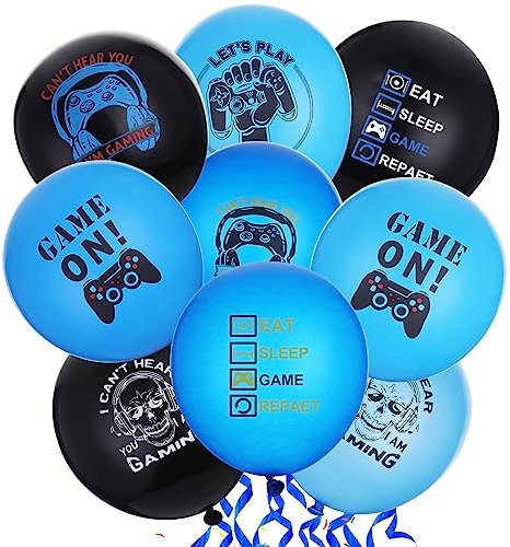 Grevosea 30 Stück Video Game Party Deko Luftballons,12inch Helium Ballons Gamer Geburtstags Deko,Spiel Thema Ballons,Spiel Geburtstag Party Ballons für Teens Spieler Spiel Geburtstag Party Supplies