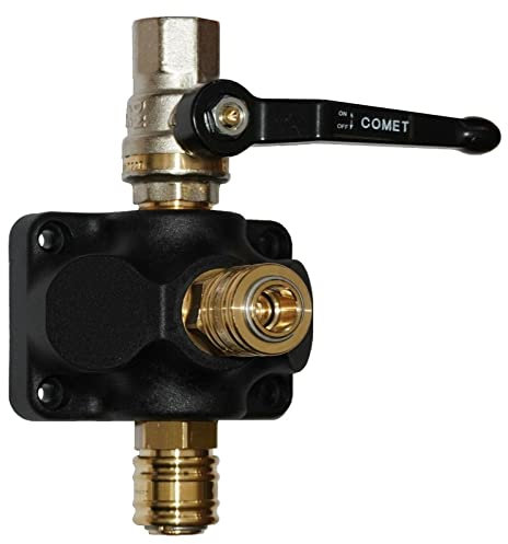 Druckluftverteiler Durchgangsverteiler Wanddose Wandverteiler Druckluftdose Luftverteiler, Verteilerdose versch. Ausführungen (mit Kupplung und Kugelhahn 1-fach, 3/4)