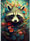 EOBROMD Diamond Painting Erwachsene Waschbären, 5D Diamant Painting Bilder Erwachsene Tiere, DIY Diamond Painting Bilder Diamant Malerei Set für Wanddekoration 30x40cm