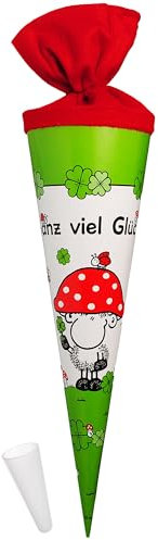 alles-meine.de GmbH komplette Füllung - circa 200 Teile - für Schultüte - Sheepworld - Ganz viel Glück - Schaf - Glücksklee & Glückspilz - eckig - Zucker..