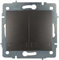 Doble Conmutador interruptor 10AX 250V sin marco serie EuropaSOLERA ERP12NGQCGrafito