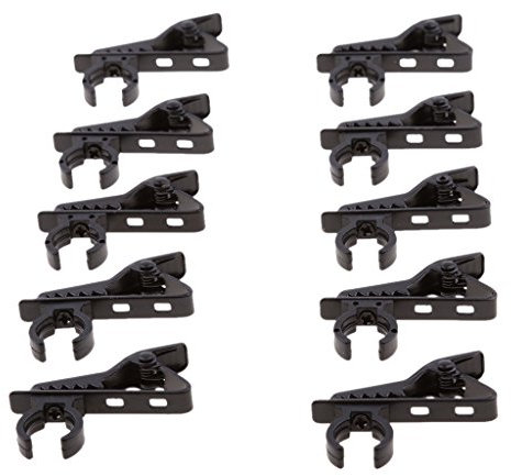 10 Pieces Portable Microphone Lapel Tie Lavalier Mic Metal Clip Holder 12mm