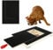 Foribyw Dog Scratch Board for Nails Wooden Dog Nail File Board with Built-in Treat Box Dog Paws Trimming File Pad 34x24cm with 1x Sandpaper for Sensitive Dog Puppy Cat Nail Care