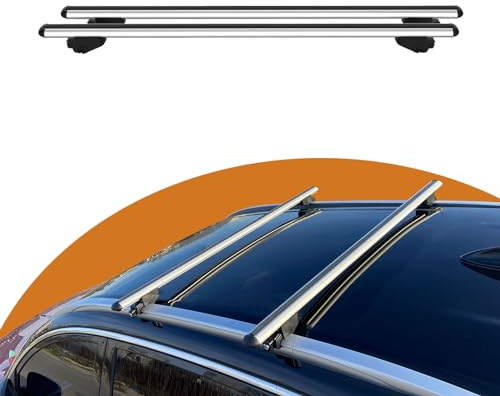 Dachträger Kompatibel mit Renault Kadjar (2016-2022); Aluminium, Abschließbare | Relingträger für Autos Mit Integrierte-Bündige Dachreling | Einfache Montage | 2 Pcs - Grau