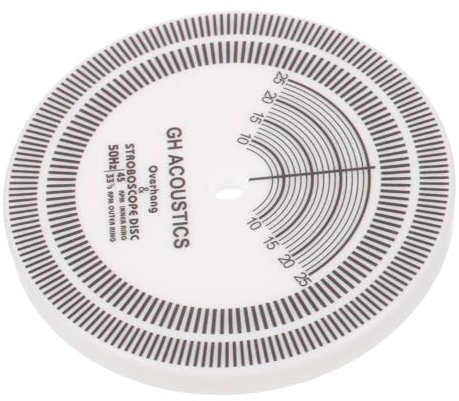 Vaguelly Werkzeug Stroboskopscheibe Vinyl-strobe-disc Stroboskop-schallplatte Aus Vinyl Geschwindigkeitstester Für Drehteller Geschwindigkeitsmesser Spieler Aufzeichnung Acryl Weiß