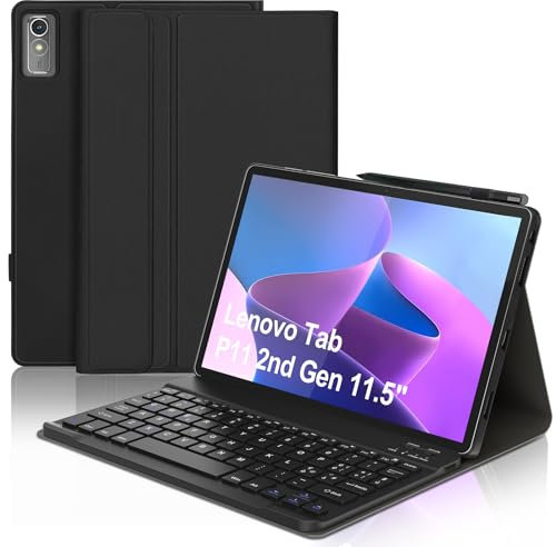 WINCHKING Tastiera per Lenovo Tab P11 2nd Generazione, Custodia con Tastiera per Lenovo Tab P11 11.5 pollici, Cover Tastiera Italiano Bluetooth per Lenovo Tab P11 (2nd Gen) 2022, Nero