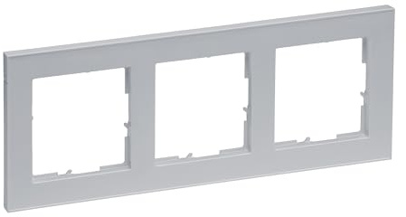 LEGRAND, SEANO+ 3-fach Rahmen, halogenfreies Thermoplast, nachhaltige Produktion und Verpackung, Farbe: Titanium lackiert, 765683