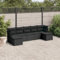 Keyroto Gartenlounge mit Stauraum Balkon Lounge Rattan Sofa Ecklounge Garten Lounge Sofa Outdoor Loungemöbel Gartensofa Ecksofa Sitzecke Balkon-Schwarz-7-tlg