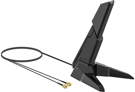 Antenna di ricambio esterna 2.4G/5G/6GHz WiFi 6 6E Tri-Band Base magnetica per GIGABYTE AORUS Z790 B650 B550 B450 B560I ASUS ROG Strix, AORUS PRO AX/AORUS PRO X Series, Slinkdsco