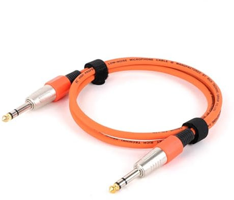1PC 1/4 Di Pollice Cavo Per Strumento Dritto Mono Cavo Per Chitarra Professionale Per Chitarra Basso Amplificatore Tastiera(Orange,300CM)