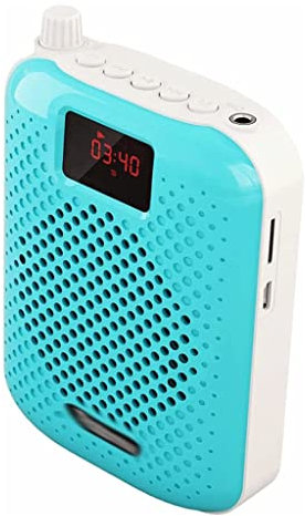 CHFYIJYHM Tragbare Bullhorn-Megaphone mit kabelgebundenem Headset-Mikrofon, wiederaufladbarer USB-Bullhorn-Lautsprecher, Lehrer verwenden Hand-Sprachverstärker, leicht(D)