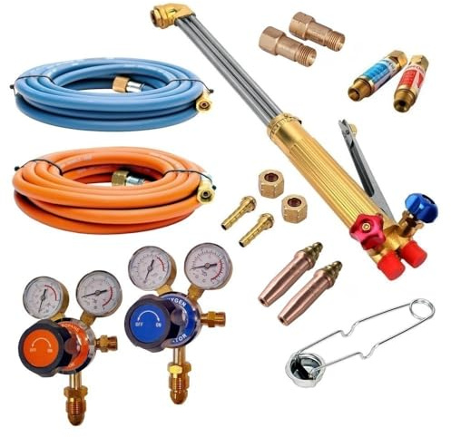 OXY Propane Gas Cutting Torch KIT Oxygen Flame Cutter Hose Regulator KIT