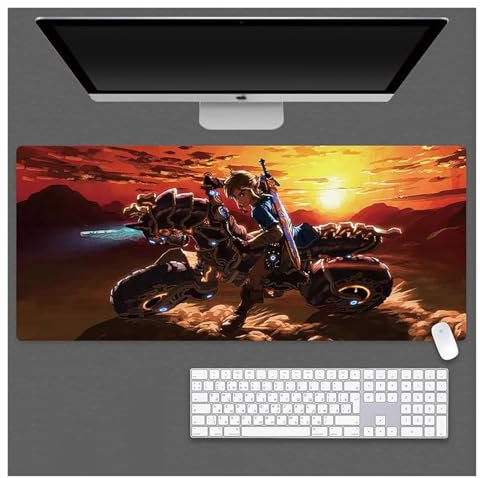 Tapis De Souris Gamer Tapis de souris de jeu for ordinateur portable - Tapis de bureau animé - Tapis de souris animé - Tapis de souris de jeu - Clavier PC étendu - Étanche et antidérapant(D,900x400mm)