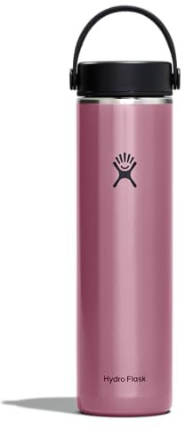 Hydro Flask - Leichte Trinkflasche 710 ml (24 oz) Trail Series - Vakuumisolierte, Wiederverwendbare Trinkflasche aus Edelstahl mit Auslaufsicherem Flex Deckel - Wide-Öffnung - Tourmaline