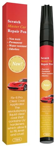 Auto Lackstift Schwarz, 7.4ml Lackstift Auto Schnelle Trocknung Kratzerreparatur, Autolack Reparatur Wetterfester Glänzend, Professionelle Kratzer Entferner Autolack Schwarz für Alle Autos und LKWs