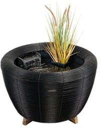 velda Orbis Mini-Teich mit Wasserfall – Kompakter Design-Teich mit energiesparender Pumpe, sicherer 36V-Technologie und Transformator – Ideal für Innen- und Außenbereiche