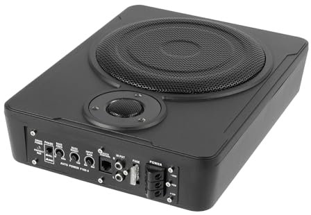 Beaudreaul Subwoofer auto 300 W 3 pollici subwoofer attivo, auto audio, con diversi pulsanti di regolazione, subwoofer, per montaggio in diversi modelli di veicoli, nero