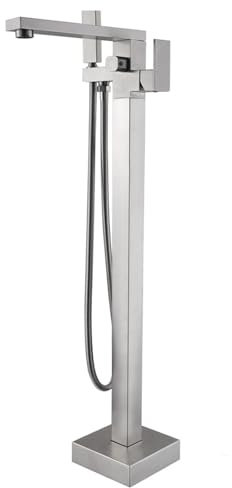 Fontana da Giardino Esterno,rubinetti da Esterno Da Giardino a Doppia Uscita in Acciaio Inox, Supporto per Tubo Da Giardino(Silver)