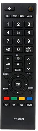 Télécommande Universelle pour Toshiba CT-90326 CT-90380 CT-90336 CT-90351 RCTV, Télécommande De Remplacement CT-90326 Fit(Piles Non INCLUSES)