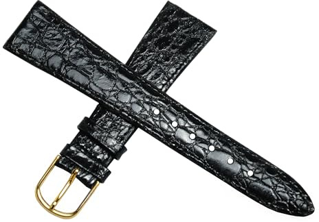 Dcasmo group Uhrenarmband aus Echtem Krokodilleder fur Herren 20 mm New Old Stock 1970 – Original Vintage Armband – Traditionelles Antikes Uhrmacherarmband