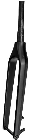 Forcella rigida MTB in fibra di carbonio 29, freno a disco, perno passante 15x110 mm, forcella anteriore per bicicletta, tubo conico senza filettatura da 1-1/8 per mountain bike (colore: nero, tagli