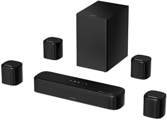 ULTIMEA 7.1ch Surround Sound System for TV, Dolby Atmos Sound Bar with 4 Surround Speakers, VoiceMX, BassMX, 420W Peak Power Sound Bar for Smart TV, HDMI eARC, App Control, Aura A60 Pro, 2026 Model