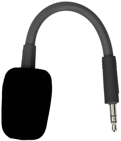 Fabater Micro de Remplacement pour Casque de Jeu sans Fil Barracuda X, Microphone de Jeu à Prise Droite, Mic Détachable de 3,5 Mm Antibruit avec Couvercle en Mousse pour Chat Vocal (Black)