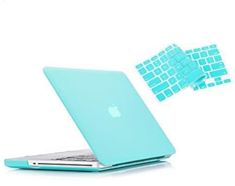 MacBook Pro 13 Hülle 2012 2011 2010 2009 Release A1278, Ruban Hard Case Shell Cover und Keyboard Skin Cover für Apple MacBook Pro 13 Zoll mit CD-ROM - Türkis