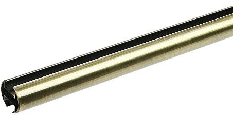Liedeco Innenlaufprofil für Gardinenstangen ø 20 mm | Messing-antik | L 240 cm