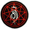 Catch the Patch Slipknot Stern Logo - (Größe: Ø 7,7 cm) Aufnäher, Bügelbilder, Aufbügler, Applikationen, Patches, Sticker zum Aufbügeln oder Aufnähen – für Kleidung, Taschen, Jacken