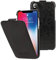 NALIA Funda Flip-Case Compatible con iPhone X XS, Carcasa con Tapa Ultra-Fina Dura Book-Cover Verticale, Movil Cubierta Delgado Cuero Sintético Vegan Protectora Smart-Phone Bumper, Color:Negro