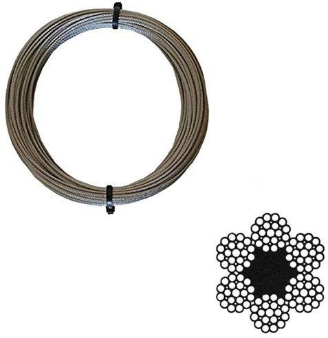 Westward Rope and Wire - Galvanised Wire Rope - 3mm 6x19FC (10 Metres)