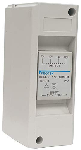 PROTEK Bell Transformer 24V for Live Video Door Bell Enclosure Wall Mounted 2 Module (BT8-24 24V Transformer) Smart Home