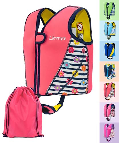 Limmys Premium Schwimmweste für Kinder – Moderne Schwimmhilfe für Jungen, Mädchen und Kleinkinder – Mit praktischer Tragetasche