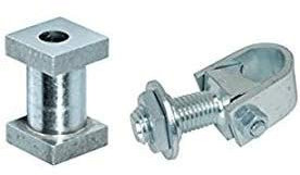 Cerniera regolabile per cancelli a battente ART. 428 IBFM con Tronchetto per cerniera regolabile art.428 per cancelli a battente in acciaio naturale ART. 428/T (mm. 30)