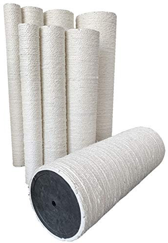 SimidunEUR Posts Columns for Scratching Posts Twine with 5 mm Sisal Rope Pillar Cat Tree Replacement Trunk Part,Thread(8 mm),ø 6 CM/Length 30 CM