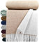 STTS International Wolldecke 100% Schurwolle Wohndecke in versch. Farben 140 x 200 cm Tagesdecke Schurwolldecke Woll-Plaid Tirol (Weiß-Beige (Double face), 140 x 200 cm)