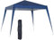Outsunny Carpa Plegable 2,4x2,4m Cenador de Jardín Impermeable Diseño Pop Up de Acero y Cubierta de Tela Oxford Gazebo para Exterior Azul