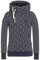 Coloody Femme Sweatshirt Capuche Manche Hoodie Tops Chemise Imprimé Coeur Ancre Veste,XL,Bleu